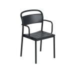 Krzesło ogrodowe z podłokietnikami Linear Steel Armchair – Muuto