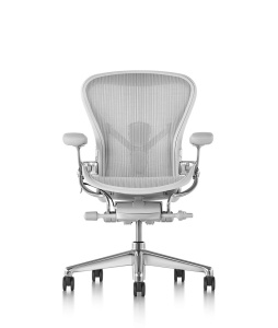 Krzesło biurowe Aeron size C Mineral Polished Aluminium Chassis and Base - Herman Miller