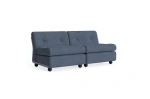 Sofa Amanta 2-osobowa, niebieska podstawa - HAY