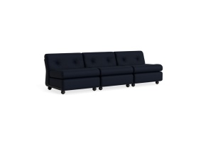 Sofa Amanta 3-osobowa, czarna podstawa - HAY