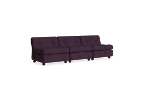 Sofa Amanta 3-osobowa, burgundowa podstawa - HAY