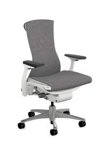 Krzesło EmBody  White Frame  Medley Pewter - Herman Miller 