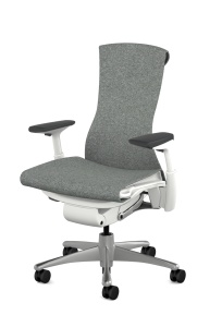 Krzesło EmBody  White Frame Sync Slate Grey - Herman Miller