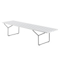 Bertoia Outdoor Bench black rilsan white slats-ławka ogrodowa Bertoia czarna podstawa białe listwy-Knoll (1).jpg