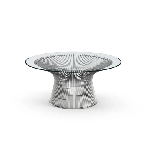 Platner-coffee-table-nickel-base-clear-glass-top.webp