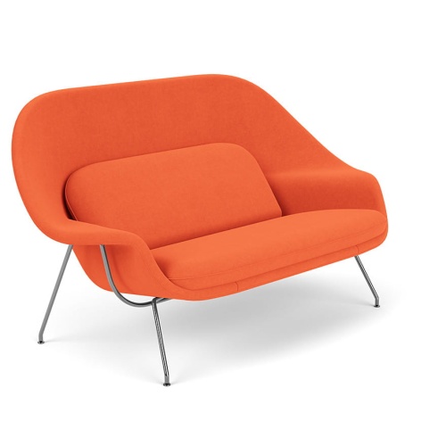 womb-settee-polished-chrome-ultrasuede-poppy.JPG