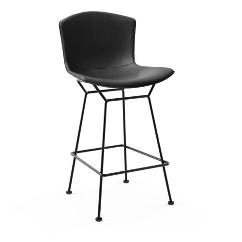 Bertoia-counter height stool-black rilsan-structure-leather-black-full cover-knoll.jpg