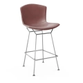 Bertoia-counter height stool-polished chrome-structure-leather-dark brown-full cover-knoll.jpg