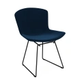 Bertoia-upholstered-side-chair-black rilsan-structure-Knoll velvet-aviator-upholstery-knoll.JPG