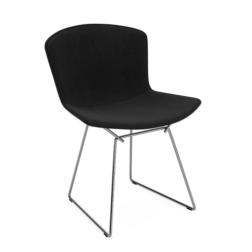 Bertoia-upholstered-side-chair-polished chrome-structure-ultrasuede-black onyx-upholstery-knoll.JPG