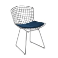 Bertoia-side-chair-polished chrome-structure-Knoll Velvet-aviator-seat-pad-knoll.JPG