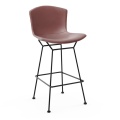 Bertoia-barstool-black rilsan-structure-leather-dark brown-full cover-knoll.jpg