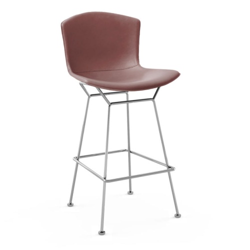 Bertoia-barstool-polished chrome-structure-leather-dark brown-full cover-knoll.jpg