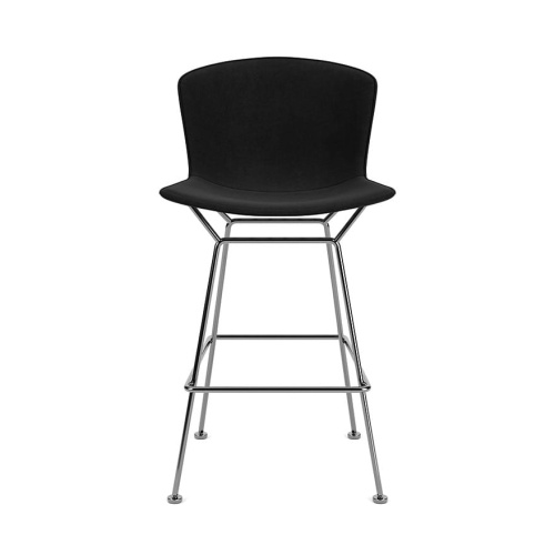 Bertoia-counter height stool-polished chrome-structure-Vinyl-black-full cover-knoll.JPG