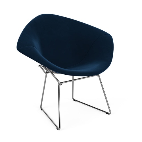 Bertoia-diamond-chair-polished chrome-structure-knoll velevet-aviator-fully upholstered-knoll.JPG