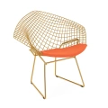 Bertoia-diamond-chair-gold plated-structure-ultrasuede-poppy-seatpad-knoll.JPG