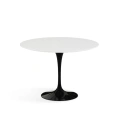 tulip dining table 42 - black White laminate, Satin finish.jpg