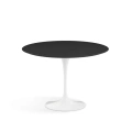 tulip dining table 42 - white Black laminate, Satin finish.jpg